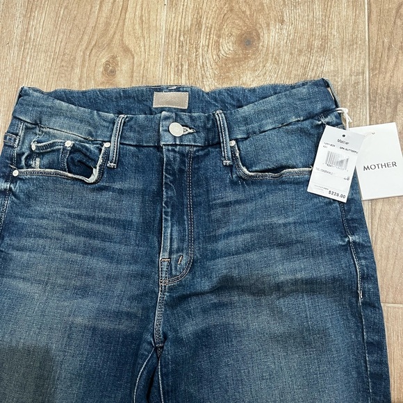 NWT MOTHER The Looker Ankle Fray in Gutter Punk Wash - Picture 5 of 7